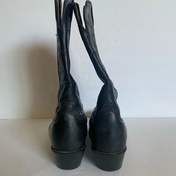 Ariat Black Heeled Boots Classic Western Style - Picture 4 of 10